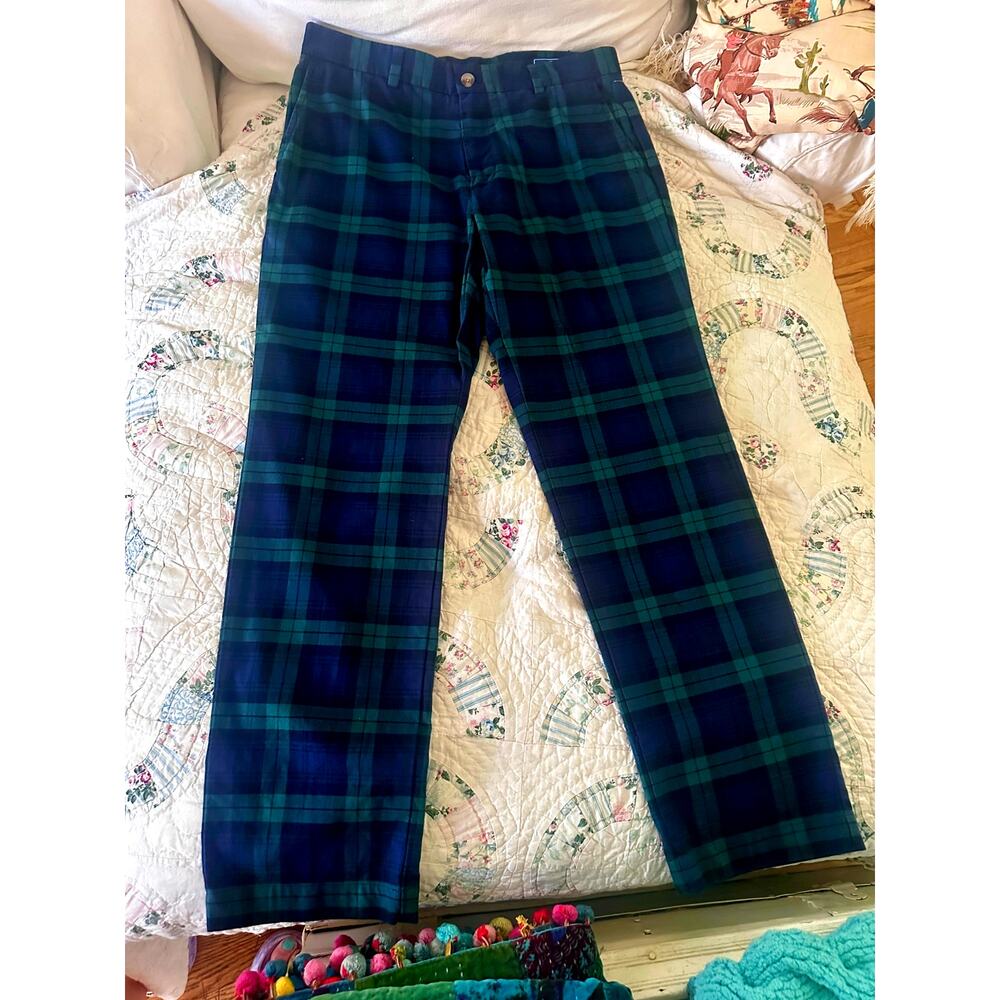 NWOT VINEYARD VINES BLACKWATCH PLAID BREAKER PANTS CHINOS 33